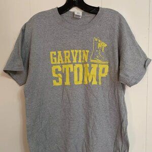 Vintage  Ron Garvin Stomp WWF / WWE T-Shirt Gray Size Large #D1